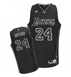 Men's Adidas Los Angeles Lakers #24 Kobe Bryant Authentic Black/White NBA Jersey