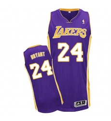 Men's Adidas Los Angeles Lakers #24 Kobe Bryant Authentic Purple Road NBA Jersey