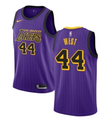 Women's Nike Los Angeles Lakers #44 Jerry West Swingman Purple NBA Jersey - City Edition