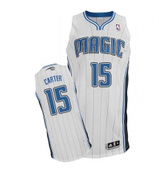 Men's Adidas Orlando Magic #15 Vince Carter Authentic White Home NBA Jersey