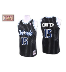 Men's Mitchell and Ness Orlando Magic #15 Vince Carter Swingman Black Throwback NBA Jersey