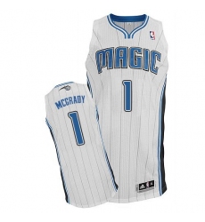 Men's Adidas Orlando Magic #1 Tracy Mcgrady Authentic White Home NBA Jersey