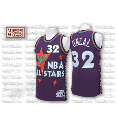 Men's Adidas Orlando Magic #32 Shaquille O'Neal Swingman Purple 1995 All Star Throwback NBA Jersey