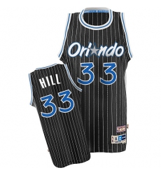 Men's Adidas Orlando Magic #33 Grant Hill Swingman Black Throwback NBA Jersey