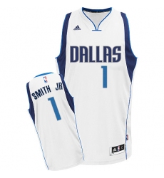 Men's Adidas Dallas Mavericks #1 Dennis Smith Jr. Swingman White Home NBA Jersey