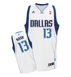 Men's Adidas Dallas Mavericks #13 Steve Nash Swingman White Home NBA Jersey