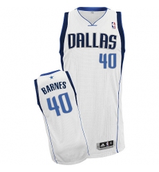 Men's Adidas Dallas Mavericks #40 Harrison Barnes Authentic White Home NBA Jersey