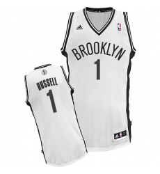 Men's Adidas Brooklyn Nets #1 D'Angelo Russell Swingman White Home NBA Jersey