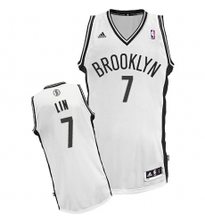 Men's Adidas Brooklyn Nets #7 Jeremy Lin Swingman White Home NBA Jersey