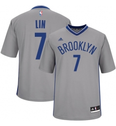 Women's Adidas Brooklyn Nets #7 Jeremy Lin Swingman Gray Alternate NBA Jersey