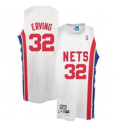 Men's Adidas Brooklyn Nets #32 Julius Erving Authentic White ABA Retro Throwback NBA Jersey