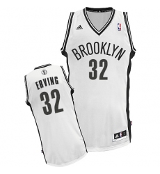 Men's Adidas Brooklyn Nets #32 Julius Erving Swingman White Home NBA Jersey