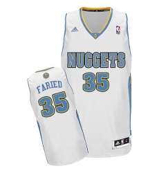 Men's Adidas Denver Nuggets #35 Kenneth Faried Swingman White Home NBA Jersey