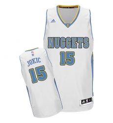 Men's Adidas Denver Nuggets #15 Nikola Jokic Swingman White Home NBA Jersey