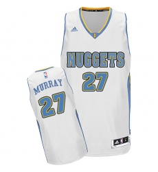 Men's Adidas Denver Nuggets #27 Jamal Murray Swingman White Home NBA Jersey