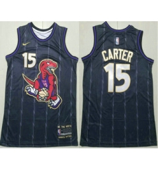 Men's Toronto Raptors #15 Vince Carter Black 2024 City Edition Swingman Sponsor Stitched Jersey