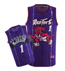 Men's Nike Toronto Raptors #1 Tracy Mcgrady Authentic Blue Throwback NBA Jersey