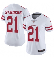 Women's Nike San Francisco 49ers #21 Deion Sanders Elite White NFL Jersey