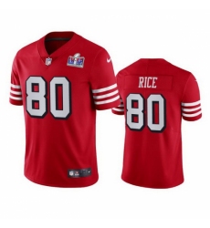 Youth San Francisco 49ers #80 Jerry Rice Red Rush Stitched NFL Vapor Untouchable Limited 2024 Super Bowl LVIII Jersey