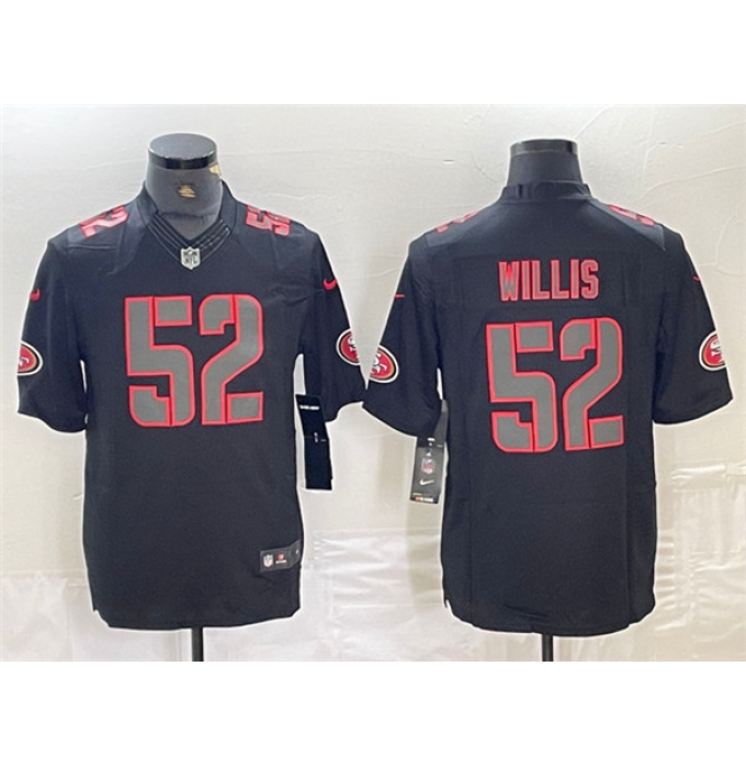 Men's San Francisco 49ers #52 Patrick Willis Black Impact Limited Stitched Jersey