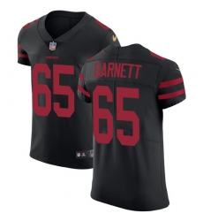 Men's Nike San Francisco 49ers #65 Joshua Garnett Black Alternate Vapor Untouchable Elite Player NFL Jersey