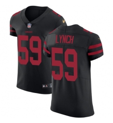 Men's Nike San Francisco 49ers #59 Aaron Lynch Black Alternate Vapor Untouchable Elite Player NFL Jersey