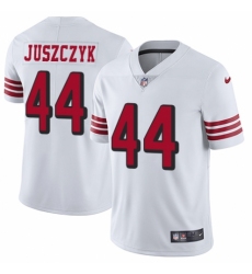 Men's Nike San Francisco 49ers #44 Kyle Juszczyk Elite White Rush Vapor Untouchable NFL Jersey