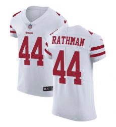 Men's Nike San Francisco 49ers #44 Tom Rathman White Vapor Untouchable Elite Player NFL Jersey