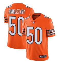 Men's Nike Chicago Bears #50 Mike Singletary Limited Orange Rush Vapor Untouchable NFL Jersey