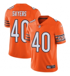 Men's Nike Chicago Bears #40 Gale Sayers Limited Orange Rush Vapor Untouchable NFL Jersey