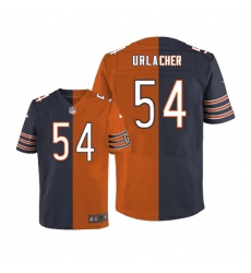 Men's Nike Chicago Bears #54 Brian Urlacher Elite Navy/Orange Split Fashion NFL Jersey