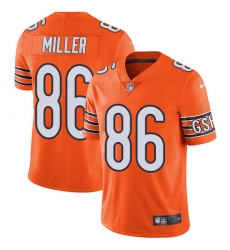 Men's Nike Chicago Bears #86 Zach Miller Limited Orange Rush Vapor Untouchable NFL Jersey