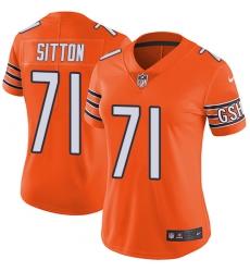 Women's Nike Chicago Bears #71 Josh Sitton Limited Orange Rush Vapor Untouchable NFL Jersey