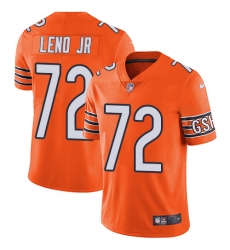 Men's Nike Chicago Bears #72 Charles Leno Limited Orange Rush Vapor Untouchable NFL Jersey