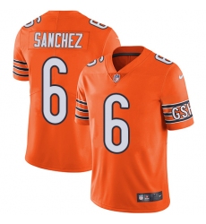 Men's Nike Chicago Bears #6 Mark Sanchez Limited Orange Rush Vapor Untouchable NFL Jersey