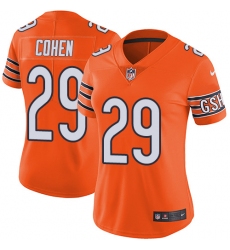 Women's Nike Chicago Bears #29 Tarik Cohen Limited Orange Rush Vapor Untouchable NFL Jersey