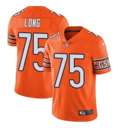 Men's Nike Chicago Bears #75 Kyle Long Limited Orange Rush Vapor Untouchable NFL Jersey