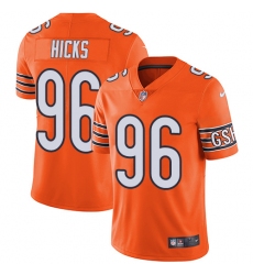 Men's Nike Chicago Bears #96 Akiem Hicks Limited Orange Rush Vapor Untouchable NFL Jersey