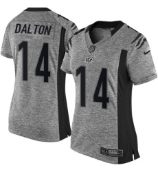Women's Nike Cincinnati Bengals #14 Andy Dalton Limited Gray Gridiron NFL Jersey