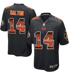 Youth Nike Cincinnati Bengals #14 Andy Dalton Limited Black Strobe NFL Jersey