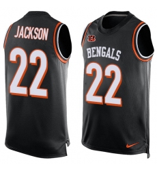 Men's Nike Cincinnati Bengals #22 William Jackson Limited Black Player Name & Number Tank Top NFL Jersey