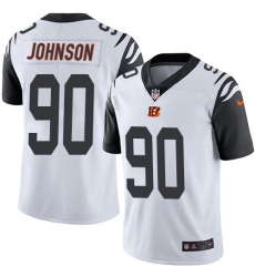 Men's Nike Cincinnati Bengals #90 Michael Johnson Limited White Rush Vapor Untouchable NFL Jersey