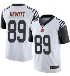 Men's Nike Cincinnati Bengals #89 Ryan Hewitt Limited White Rush Vapor Untouchable NFL Jersey