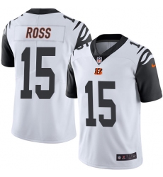 Men's Nike Cincinnati Bengals #15 John Ross Limited White Rush Vapor Untouchable NFL Jersey