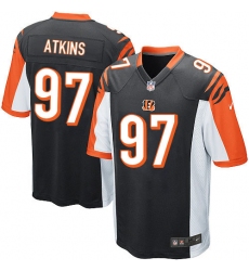 Youth Nike Cincinnati Bengals #97 Geno Atkins Game Black Team Color NFL Jersey