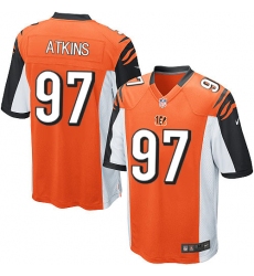 Youth Nike Cincinnati Bengals #97 Geno Atkins Game Orange Alternate NFL Jersey
