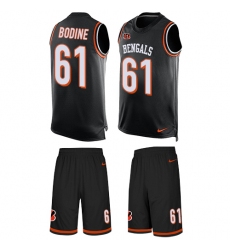 Men's Nike Cincinnati Bengals #61 Russell Bodine Limited Black Tank Top Suit NFL Jersey