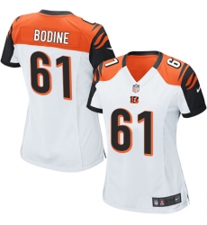 Women's Nike Cincinnati Bengals #61 Russell Bodine Game White NFL Jersey