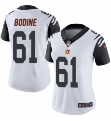 Women's Nike Cincinnati Bengals #61 Russell Bodine Limited White Rush Vapor Untouchable NFL Jersey