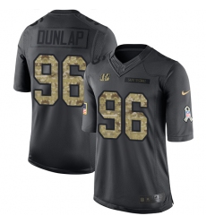 Men's Nike Cincinnati Bengals #96 Carlos Dunlap Limited Black 2016 Salute to Service NFL Jersey